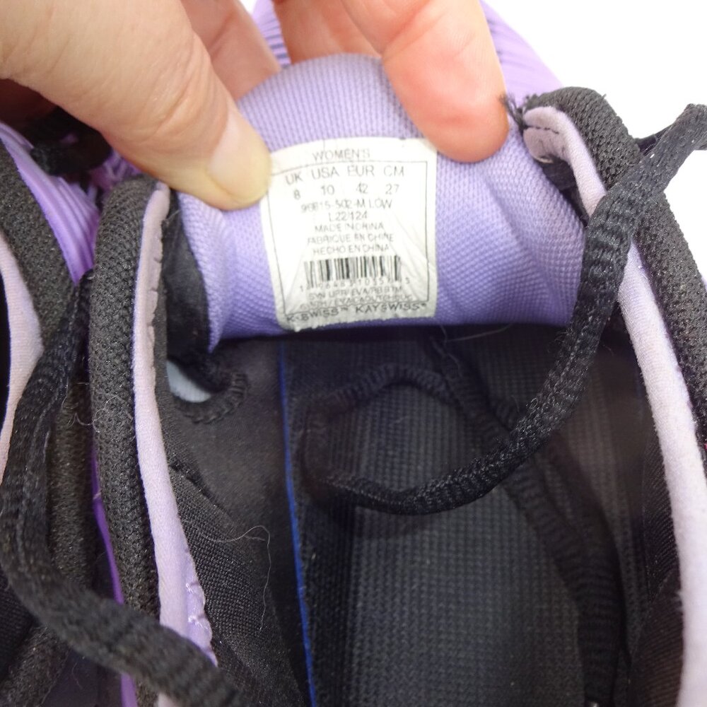 Womens K-Swiss Hypercourt Supreme Size 10 Purple & Black Tennis Shoes Sneakers - Picture 10 of 10